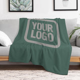 Custom Blue Green Gray Blanket