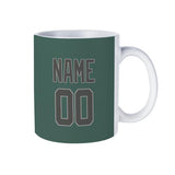 Custom Blue Green Dark Grey Mug