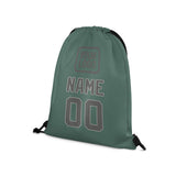 Custom Blue Green Dark Grey Drawstring Bag
