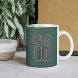 Custom Blue Green Dark Grey Mug