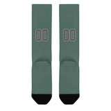 Custom Blue Green Dark Grey Knee-High Sock