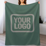 Custom Blue Green Gray Blanket