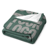 Custom Blue Green Gray Blanket
