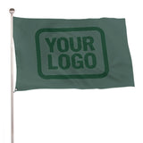 Custom Blue Green Green Flag