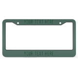Custom Blue Green Green License Plate Frame