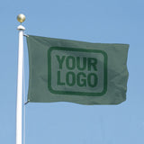 Custom Blue Green Green Flag