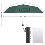 Custom Blue Green Green Automatic Umbrella