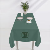Custom Blue Green Green Square Table Cloth