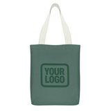 Custom Blue Green Dark Green Canvas Tote Bag
