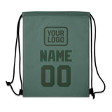 Custom Blue Green Dark Green Drawstring Bag