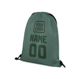 Custom Blue Green Dark Green Drawstring Bag