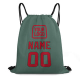 Custom Blue Green Red Drawstring Bag