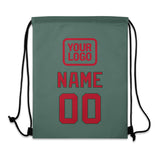 Custom Blue Green Red Drawstring Bag