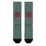 Custom Blue Green Red Knee-High Sock