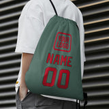 Custom Blue Green Red Drawstring Bag