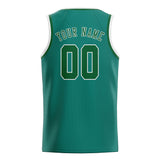 Custom Blue Green & Green Colors Design Sports Basketball Jersey