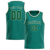 Custom Blue Green & Green Colors Design Sports Basketball Jersey