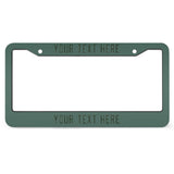 Custom Blue Green Dark Green License Plate Frame