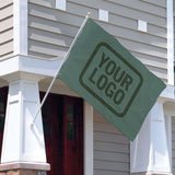 Custom Blue Green Dark Green Flag