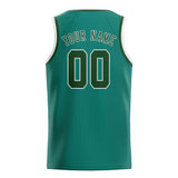 Custom Blue Green & Dark Green Colors Design Sports Basketball Jersey