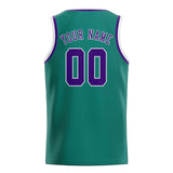 Custom Blue Green & Purple Colors Design Sports Basketball Jersey