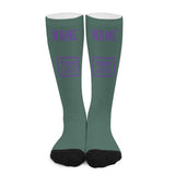 Custom Blue Green Light Purple Knee-High Sock