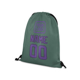 Custom Blue Green Light Purple Drawstring Bag