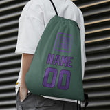 Custom Blue Green Light Purple Drawstring Bag