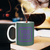 Custom Blue Green Light Purple Mug