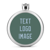 Custom Blue Green Light Blue Hip Flask
