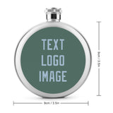 Custom Blue Green Light Blue Hip Flask
