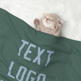 Custom Blue Green Light Blue Pet Blanket