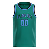 Custom Blue Green & Light Blue Colors Design Sports Basketball Jersey