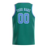 Custom Blue Green & Light Blue Colors Design Sports Basketball Jersey
