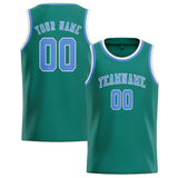 Custom Blue Green & Light Blue Colors Design Sports Basketball Jersey