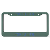 Custom Blue Green Sky Blue License Plate Frame