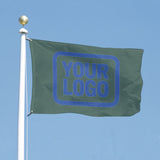 Custom Blue Green Sky Blue Flag