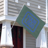 Custom Blue Green Sky Blue Flag