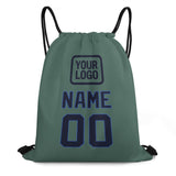 Custom Blue Green Navy Drawstring Bag