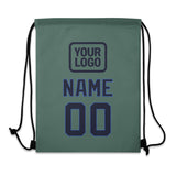 Custom Blue Green Navy Drawstring Bag