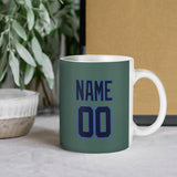 Custom Blue Green Navy Mug