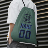Custom Blue Green Navy Drawstring Bag