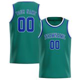 Custom Blue Green & Sky Blue Colors Design Sports Basketball Jersey