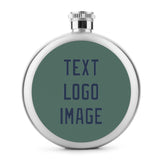 Custom Blue Green Blue Hip Flask