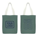 Custom Blue Green Blue Green Canvas Tote Bag
