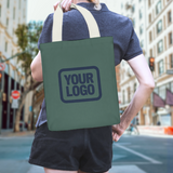 Custom Blue Green Blue Green Canvas Tote Bag