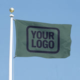 Custom Blue Green Navy Flag
