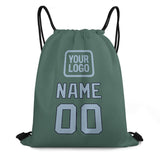 Custom Blue Green Light Blue Drawstring Bag