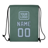 Custom Blue Green Light Blue Drawstring Bag