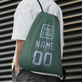 Custom Blue Green Light Blue Drawstring Bag